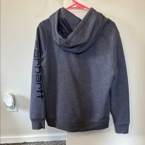 Carhartt Gray and Blue Sweatshirt Hoodie Relaxed Fit - Picture 2 of 3